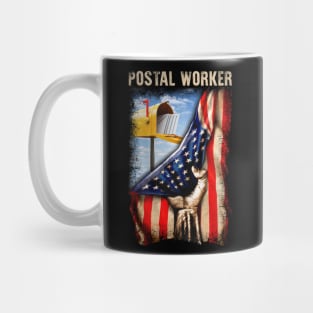 Postal Worker Flag Mug